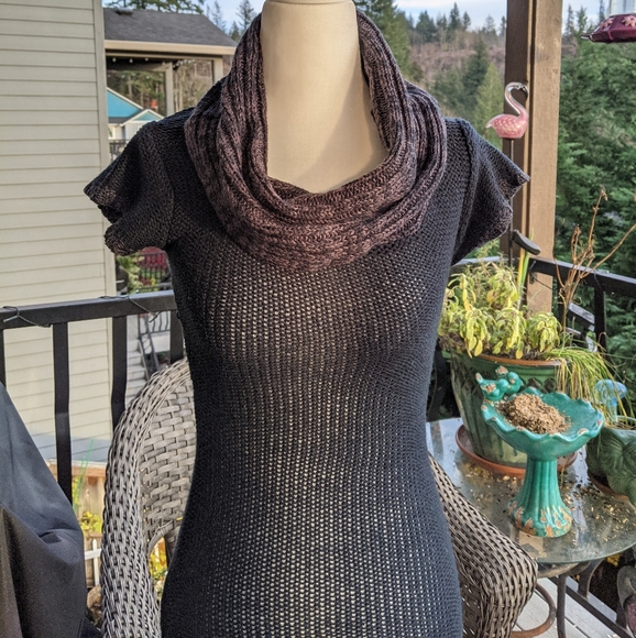 Cowl Neck Mini Dress - Picture 6 of 7